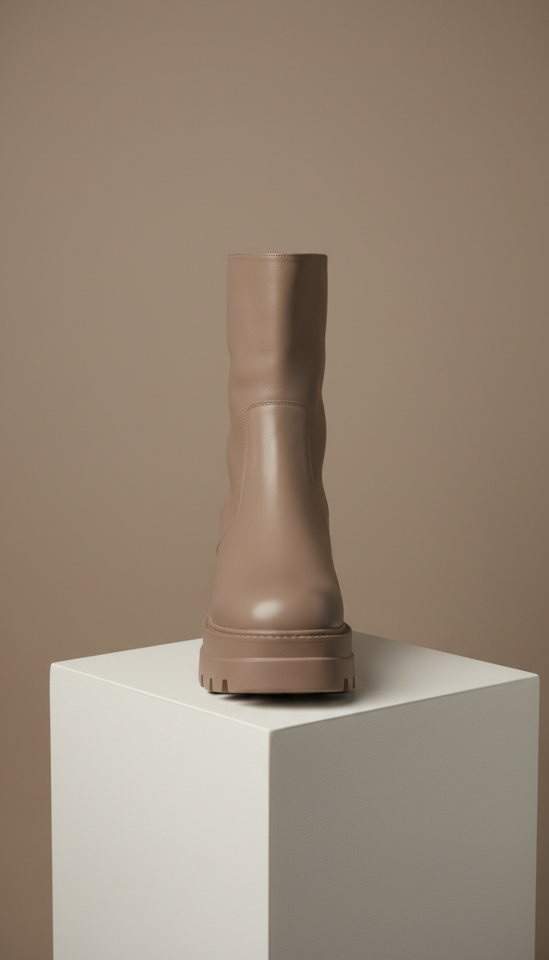 Taupe Latte Platform Boot