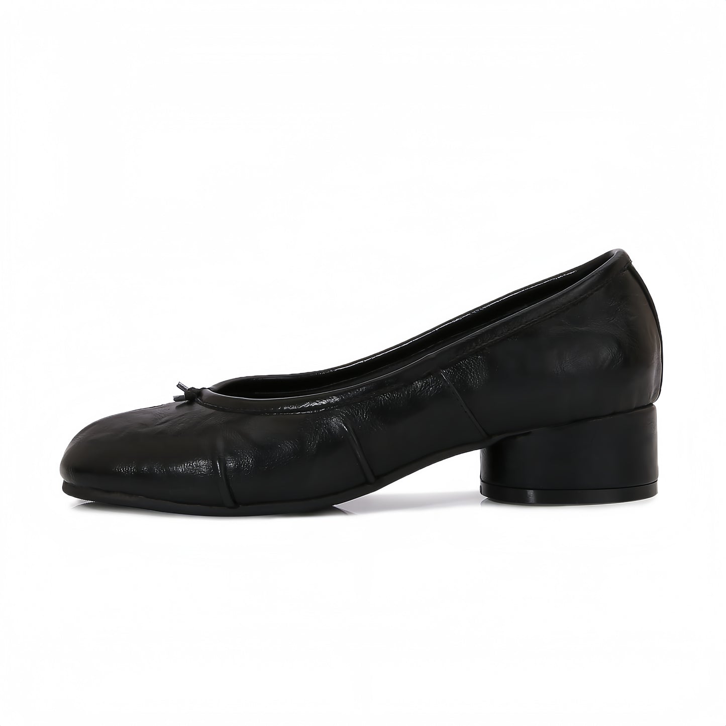Women's Tabi Ballet Low Heels Japanese Split-Toe Low Block Heel Pumps