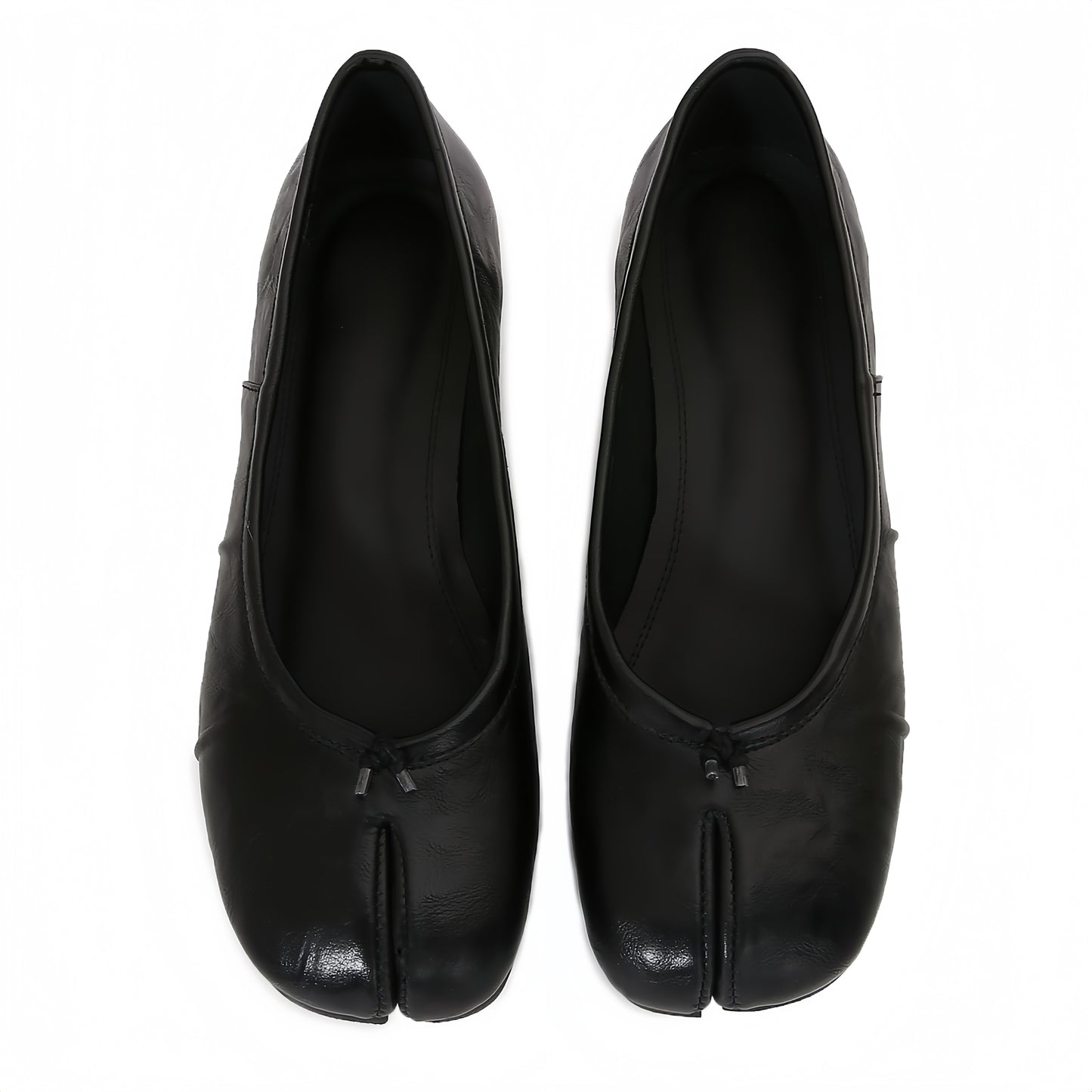 Women's Tabi Ballet Low Heels Japanese Split-Toe Low Block Heel Pumps