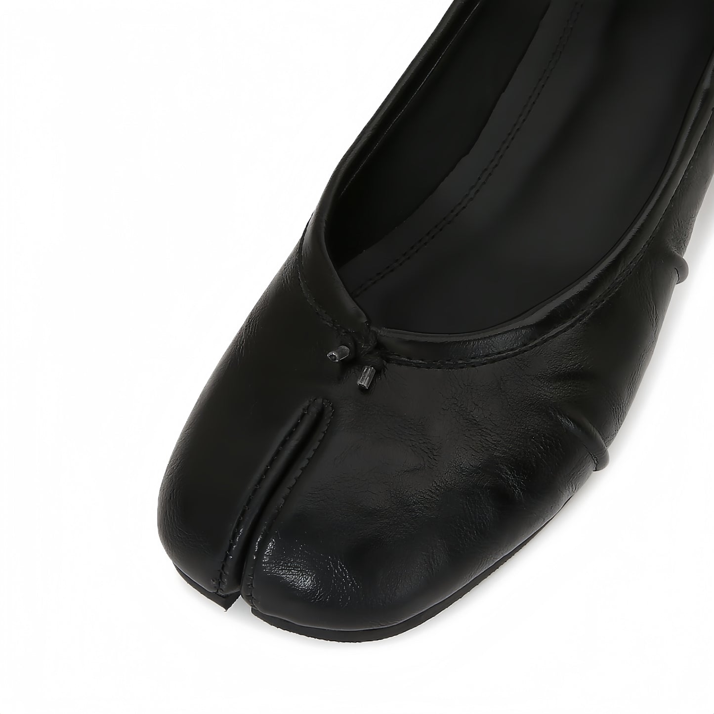 Women's Tabi Ballet Low Heels Japanese Split-Toe Low Block Heel Pumps