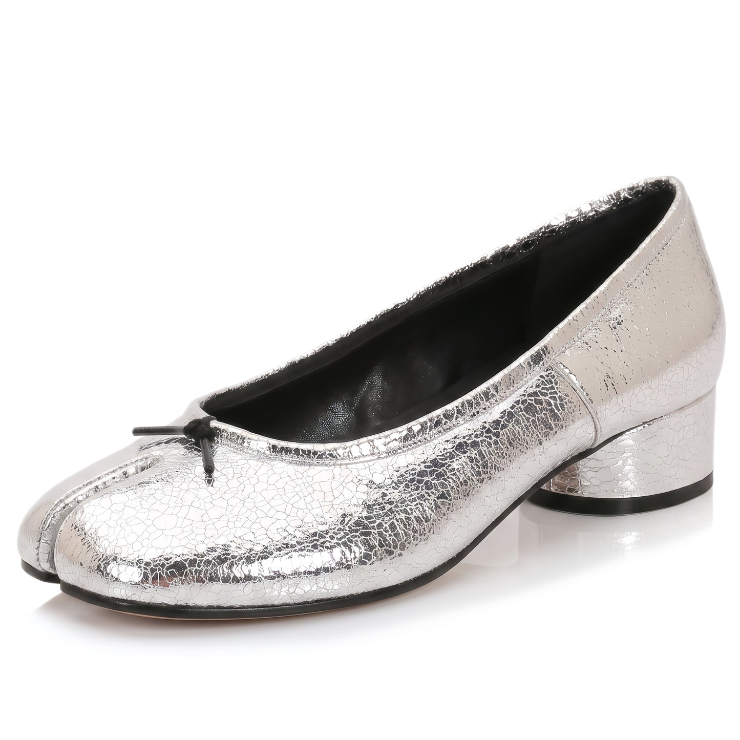 Women's Tabi Ballet Low Heels Japanese Split-Toe Low Block Heel Pumps