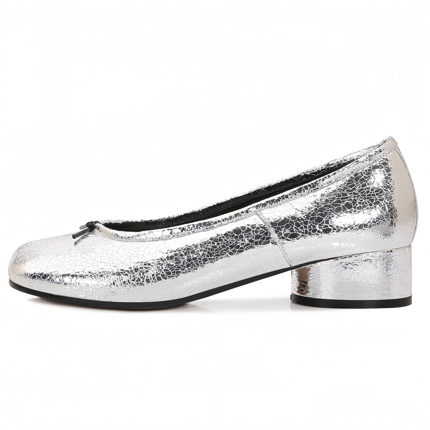 Women's Tabi Ballet Low Heels Japanese Split-Toe Low Block Heel Pumps