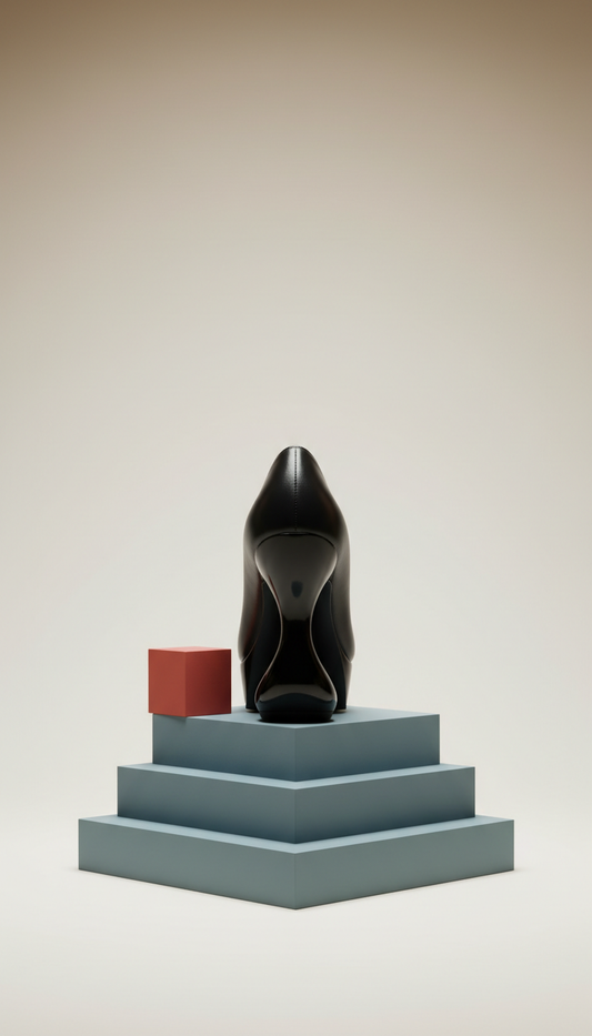 Deep Onyx Sculptural Heel